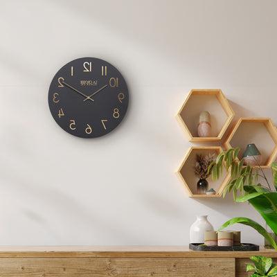 404-3841C 15.75-Inch Nyx MDF Wall Clock